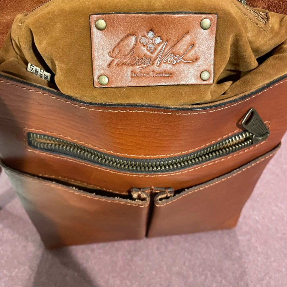 Patricia Nash Patchwork 100% Italian Leather Crossbody Bag. The Granada Bag. - Picture 14 of 16